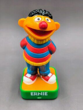 Sesame Street Ernie Figurine Stamper Rubber Stamp Rose Art 1997